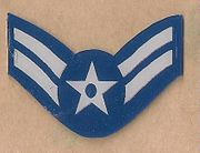 E-3 Airman First Class (2 Stripes) hardhat sticker
