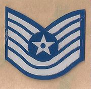 E-6 (TSgt) Technical Sergeant (5 Stripes) Hard Hat sticker