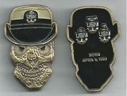 Coin 2 " Navy Female senior Chief Petty Officer Skull SOLD AS EACH
