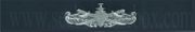 ENLISTED SURFACE WARFARE SPECIALIST, Breast Device, Embroidered in Sliver Thread on BLUE coverall fabric