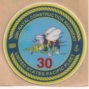 hardhat stickers, 30th Naval Construction Regiment
