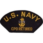 HONORS USN CPO RETIRED BALL CAP PATCHES