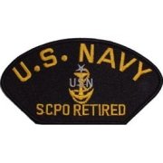 HONORS USN SCPO RETIRED BALL CAP PATCHES