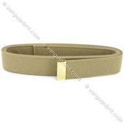 Male Khaki CNT Navy Belt with 24K Gold Tip