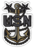 NEW Master Chief petty officer hardhat sticker new