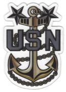 NEW Master Chief petty officer hardhat sticker new