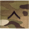 MultiCam Army E-2 RANK PRIVATE Insignia w/ Hook Fastener black Thread