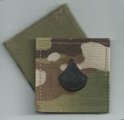 MultiCam Army E-4 SPECIALIST RANK Insignia w/ Hook Fastener black Thread