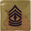 MultiCam Army E-8 first Sergeant RANK Insignia w/ Hook Fastener black Thread