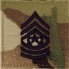 MultiCam Army E-9  COMMAND Sergeant MAJOR  RANK Insignia w/ Hook Fastener black Thread