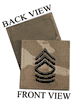 MultiCam Army Master Sergeant E-8 RANK Insignia w/ Hook Fastener Black Thread