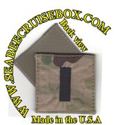 MultiCam Army RANK First Lieutenant (02) Insignia w/ Hook Fastener Black Thread