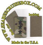MultiCam Army RANK Lieutenant General  (09) Insignia w/ Hook Fastener black Thread