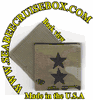 MultiCam Army RANK major General (08)  Insignia w/ Hook Fastener black Thread
