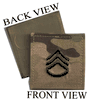 MultiCam Army Staff Sergeant E-6 RANK Insignia w/ Hook Fastener Black Thread