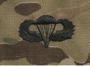 multicam basic parachutist SEW-ON patch black thread