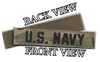 MultiCam BRANCH TAPES BROWN LETTERS with VELCRO (5 INCH LENGTH)