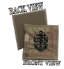 MultiCam E7 RANK Insignia BLACK LETTERS w/ Hook Fastener