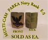 MultiCam EMBROIDERED GORE-TEX NAVY RANK DEVICE   2ND CLASS PETTY OFIICER (E-5) BLACK LETTERS