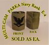 MultiCam EMBROIDERED GORE-TEX NAVY RANK DEVICE   3RD CLASS PETTY OFIICER (E-4) BLACK LETTERS