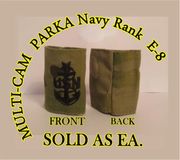 MultiCam EMBROIDERED GORE-TEX NAVY RANK DEVICE   SENIOR CHIEF PETTY OFIICER (E-8) BLACK LETTERS