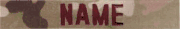 MultiCam name tapes with spice brown letters for MultiCam uniformsOptional Size 2 set  MINIMUM ORDER  