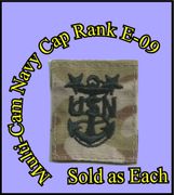 MultiCam NAVY Cap DEVICE   MASTER CHIEF PETTY OFFICER (E-9) Black THREAD