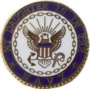 MY DAUGHTER IS THE NAVY small hat pin