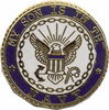 My son is in the Navy small hat pin