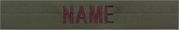 name tapes OD Green
