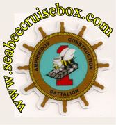 NAVAL AMPHIBIOUS CONSTRUCTION BATTALIONS 1 OLD COMMAND HARDHAT STICKER