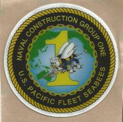 Naval Construction Group One command sticker old