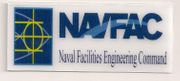 Naval Facilities Engineering Command HARDHAT STICKER 1.3/8" W X 3.7/8 LONG 