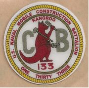 Naval Mobile Construction Battalion 133 2 inch command hardhat sticker