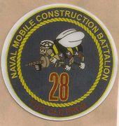 Naval Mobile Construction Battalion 28 command hardhat sticker