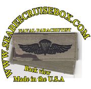 NAVAL PARACHUTIST patch in (OCP) MultiCam with hook fastener, note Velcro or equivalent