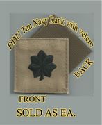 Navy 0-4 Rank for DDU with Velcro 2x2