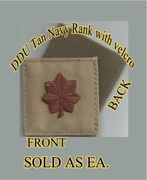 Navy 0-5 Rank for DDU with Velcro 2x2