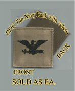 Navy 0-6 Rank for DDU with Velcro 2x2