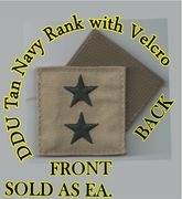 Navy 0-8 Rank for DDU with Velcro 2x2