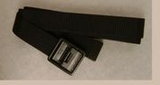 Navy Belt and Buckle: Black Cotton Seabee Black Buckle and Tip - male