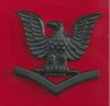 Navy Cap Device: E4 Petty Officer Third Class - black metal