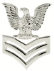 Navy Cap Device: E6 Petty Officer First Class - silver