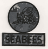  Navy digital Camo seabee Patch (gun Left) 3-Color BLACK