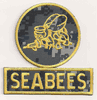 Navy digital Camo seabee Patch (gun Left) 3-Color Gold