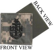 NAVY E-8 IN ACU RANK Insignia w/ Hook Fastener 