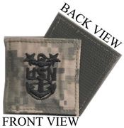 NAVY E-9 IN ACU RANK Insignia w/ Hook Fastener 