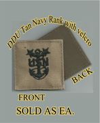 Navy E-9 Rank for DDU with Velcro 2x2
