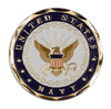 NAVY LOGO and Rank CHALLENGE COINS