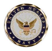 NAVY LOGO and Rank CHALLENGE COINS